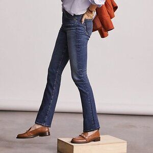Ag Adriano Goldschmied Straight Leg Jeans in Dark Blue Wash